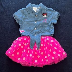 Disney 2 piece top and skirt. 2T.